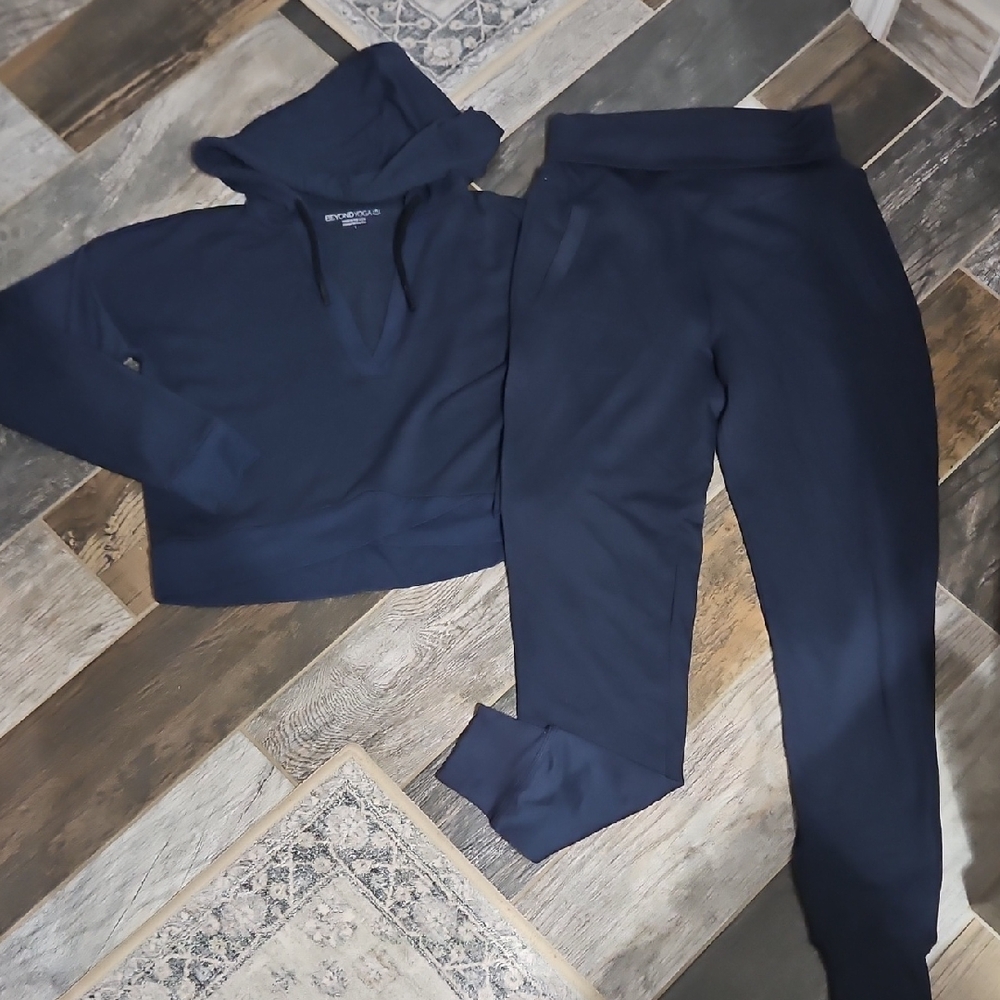Beyond Yoga Navy Sweat Set